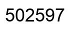 Number 502597 black image