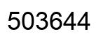 Number 503644 black image