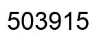 Number 503915 black image