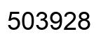 Number 503928 black image