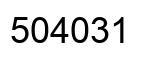 Number 504031 black image