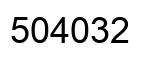 Number 504032 black image