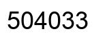Number 504033 black image