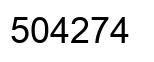 Number 504274 black image