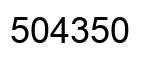 Number 504350 black image