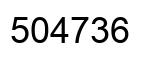 Number 504736 black image