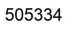 Number 505334 black image