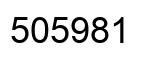 Number 505981 black image