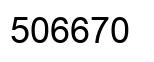 Number 506670 black image