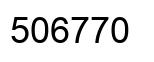 Number 506770 black image