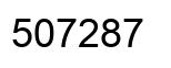 Number 507287 black image