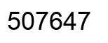 Number 507647 black image