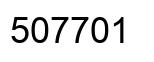 Number 507701 black image