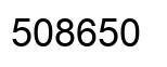 Number 508650 black image