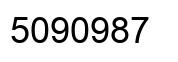 Number 5090987 black image