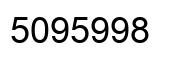 Number 5095998 black image