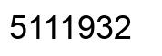 Number 5111932 black image