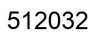Number 512032 black image