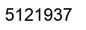 Number 5121937 black image