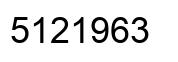 Number 5121963 black image