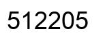 Number 512205 black image