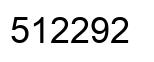 Number 512292 black image