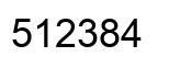 Number 512384 black image