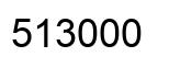 Número 513000 imagen negro
