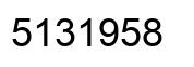 Number 5131958 black image