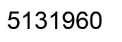 Number 5131960 black image