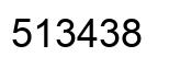 Number 513438 black image