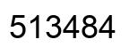 Number 513484 black image