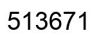Number 513671 black image