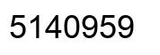 Number 5140959 black image