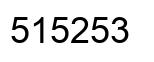 Number 515253 black image