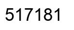 Number 517181 black image