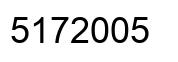 Number 5172005 black image