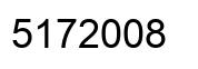 Number 5172008 black image
