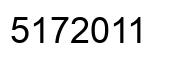 Number 5172011 black image