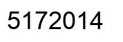 Number 5172014 black image