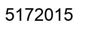 Number 5172015 black image