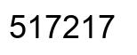 Number 517217 black image
