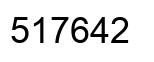 Number 517642 black image
