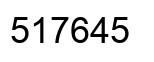 Number 517645 black image