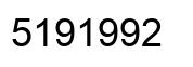 Número 5191992 imagen negro