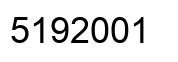 Number 5192001 black image