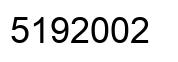 Number 5192002 black image