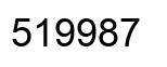 Number 519987 black image