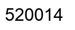 Number 520014 black image