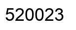 Number 520023 black image